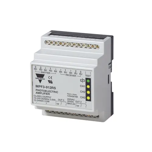 Produktfoto 1 von Carlo Gavazzi MPF3-912RS, PHOTO AMP 3CH 12-24 TESTEN