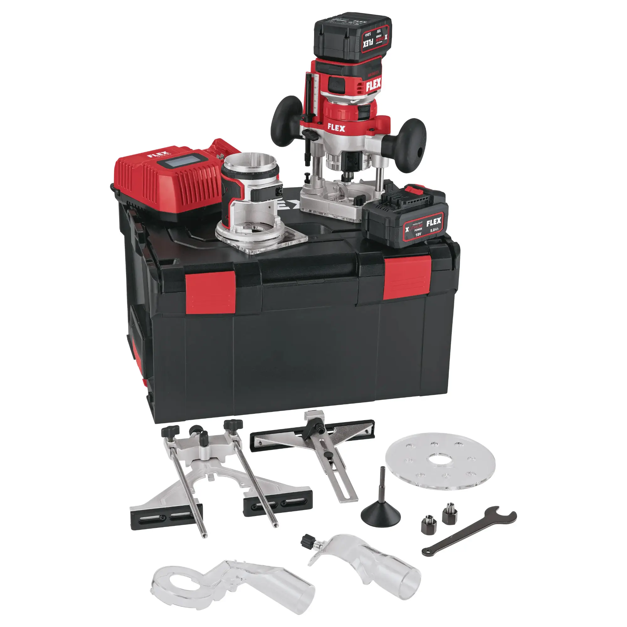 Produktfoto 1 von FLEX Tools 531636, Akku Kanten- & Oberfräse 18 V-CER 18.0-EC