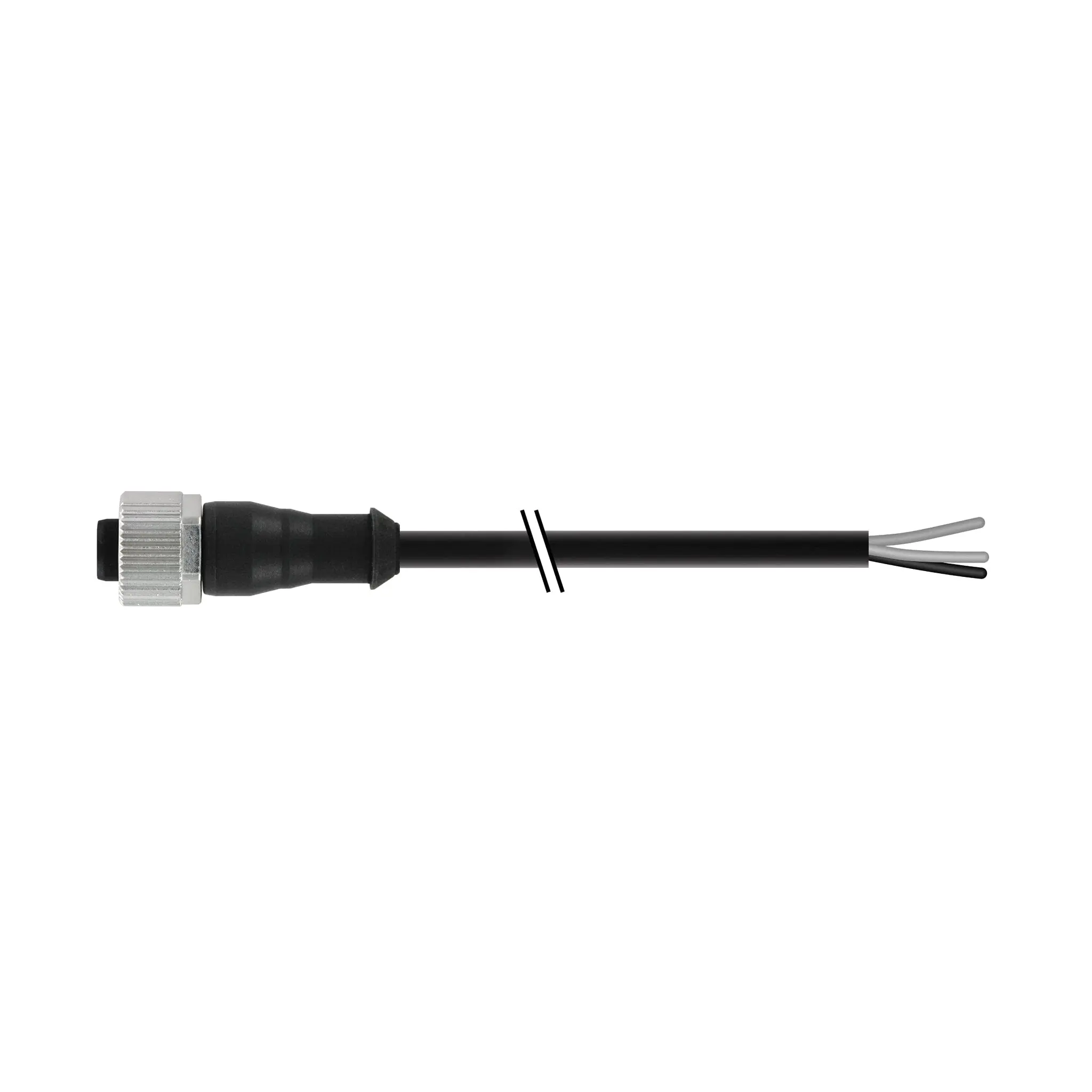 Contrinex S12-5FUG-250-NWSN, Cable connector standard M12 Straight SOCKET wires