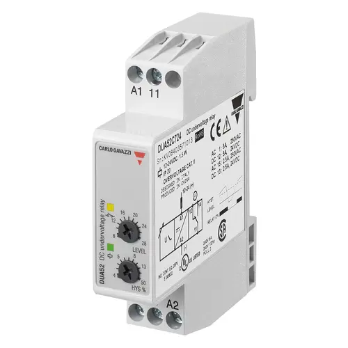 Produktfoto 1 von Carlo Gavazzi DUA52C748, DUA52C748 DC-UNTERSPANNUNGSRELAIS REV.0