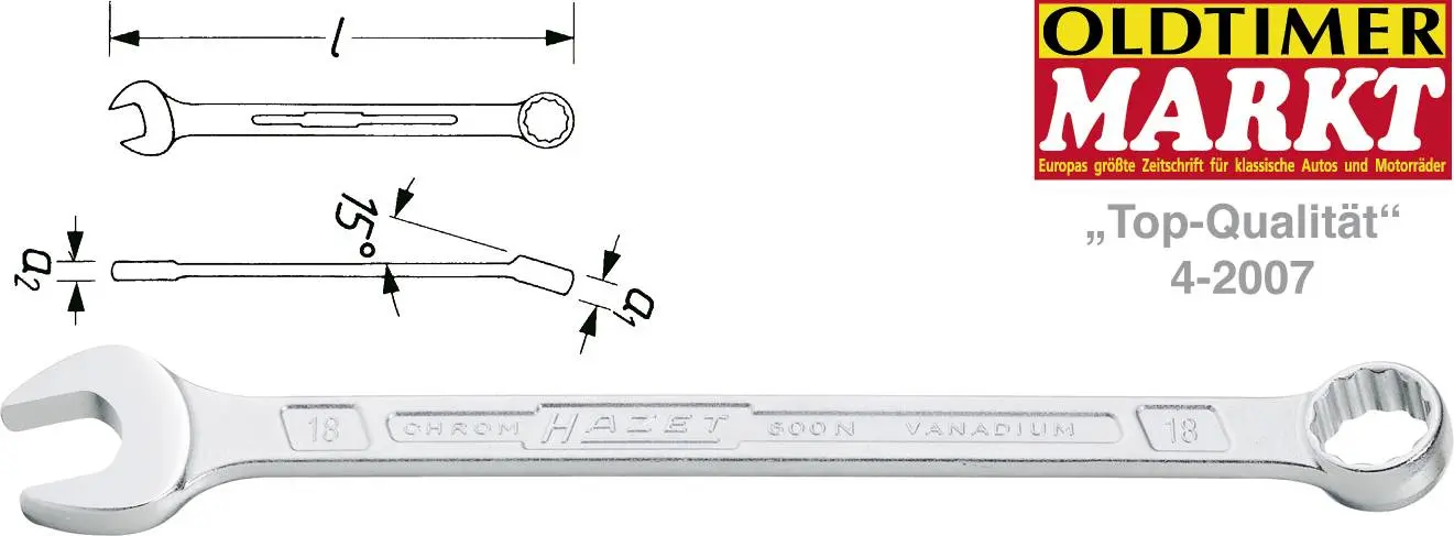 Hazet 600N-55, Ring-Maulschlüssel Schlüsselweite 55mm