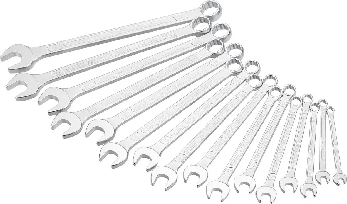 Produktfoto 1 von Hazet 600SPC/16, Ring-Maulschlüssel-Satz 16teilig Schlüsselweite 7 - 24 mm