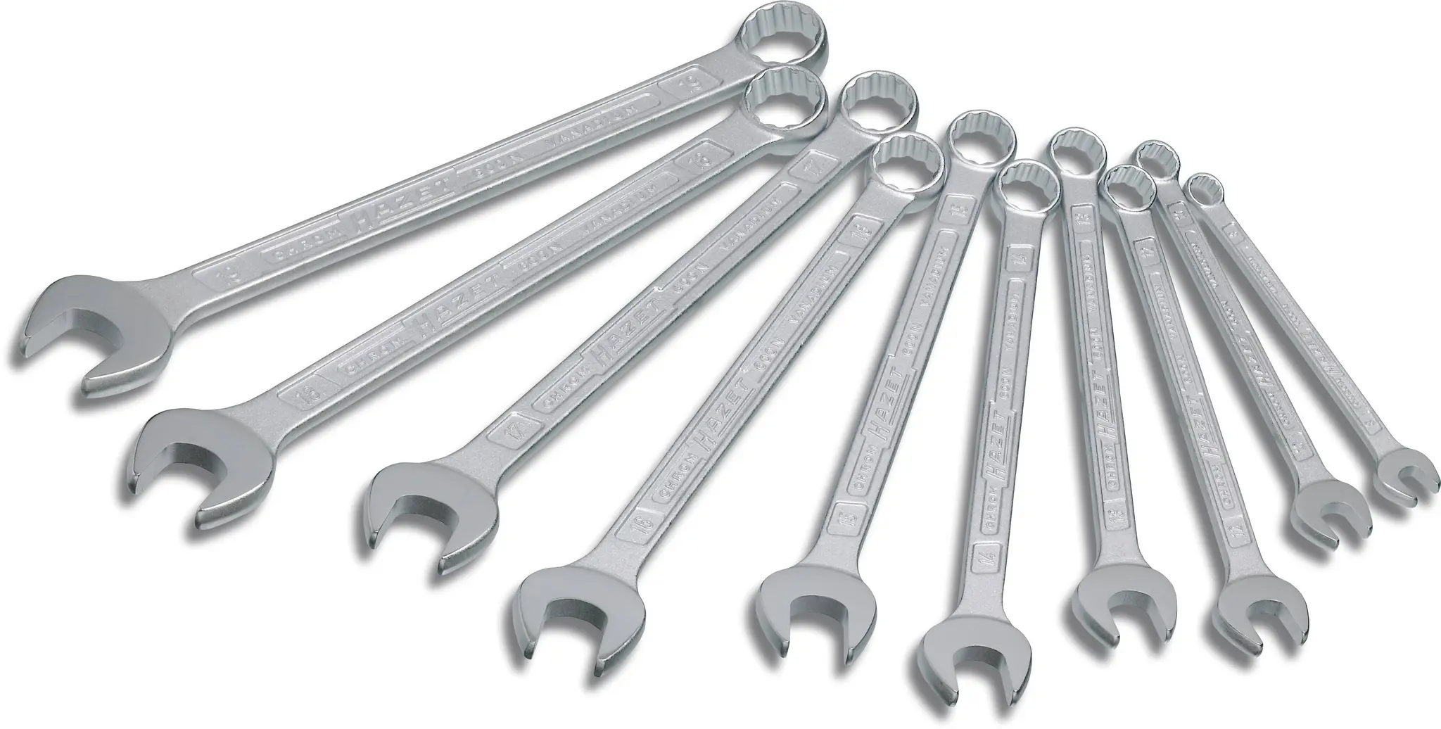 Produktfoto 1 von Hazet 600SPC/10, Ring-Maulschlüssel-Satz 10teilig Schlüsselweite 8 - 19mm