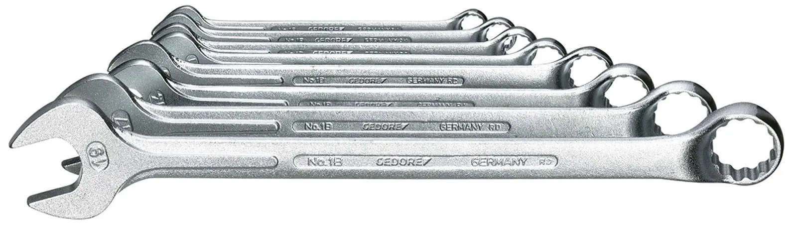 Produktfoto 1 von Gedore 6011950 Ring-Maulschlüssel-Satz 8teilig Schlüsselweite Metrisch 8 - 19mm