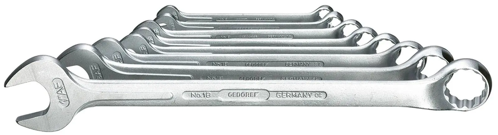 Gedore 6013300 Ring-Maulschlüssel-Satz 8teilig Schlüsselweite Zoll 1/2" - 9/16"