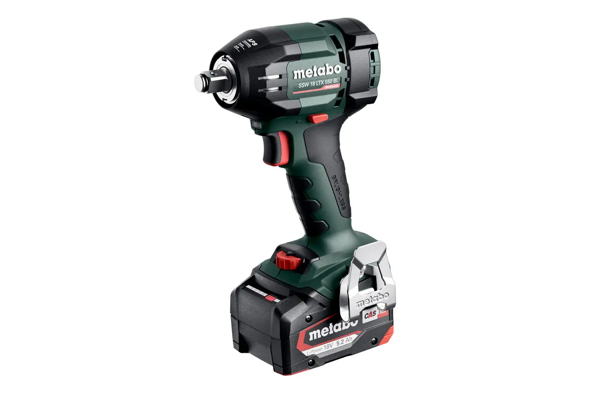 Produktfoto 1 von Metabo 602404650, Akku-Schlagschrauber SSW 18 LTX 550 BL, 1/2" 2x 5,2 Ah und Ladegerät
