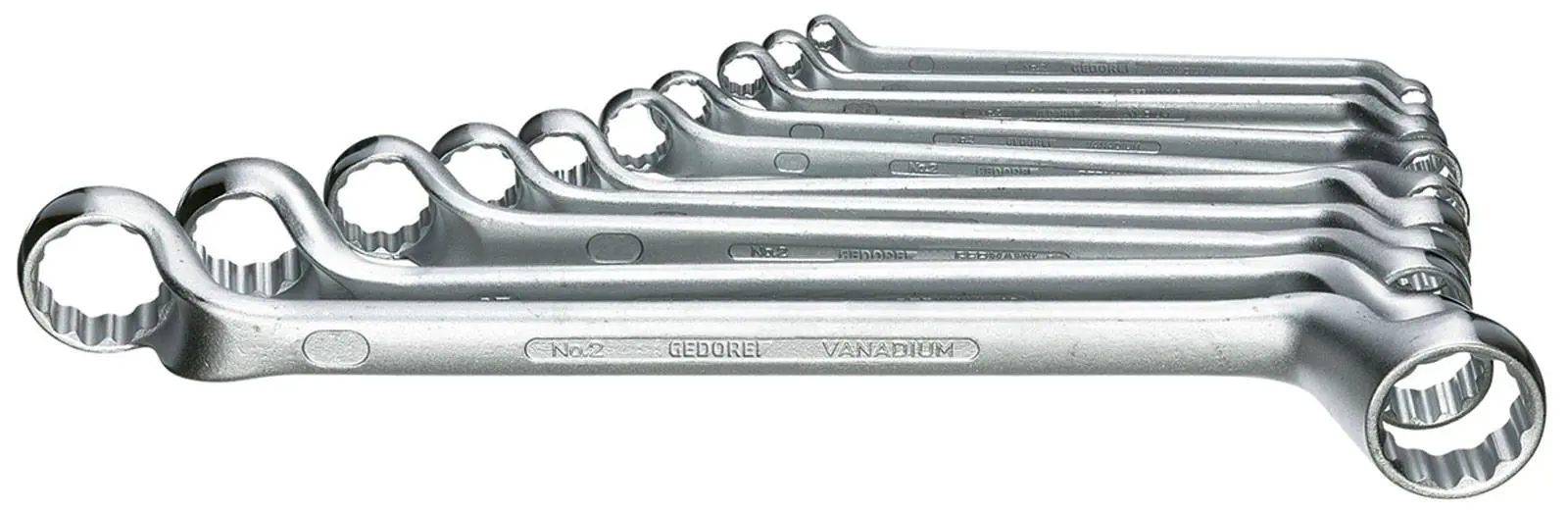 Produktfoto 1 von Gedore 6030740 Doppel-Ringschluessel-Satz 10-teilig 6-27mm