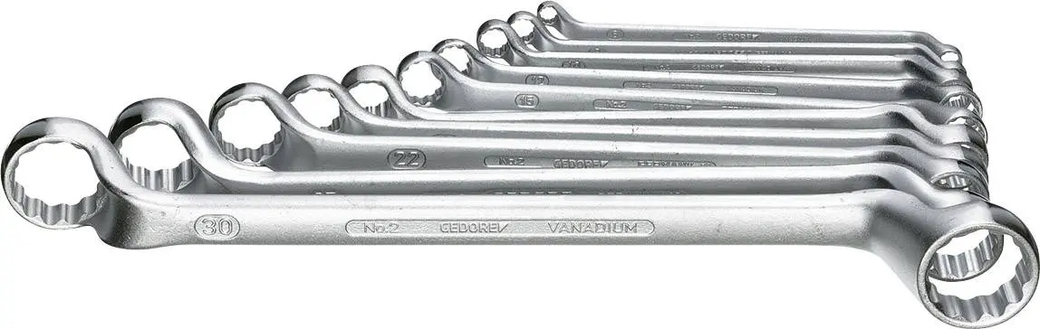 Produktfoto 1 von Gedore 6031120 Doppel-Ringschluessel-Satz 10-teilig 6-32mm
