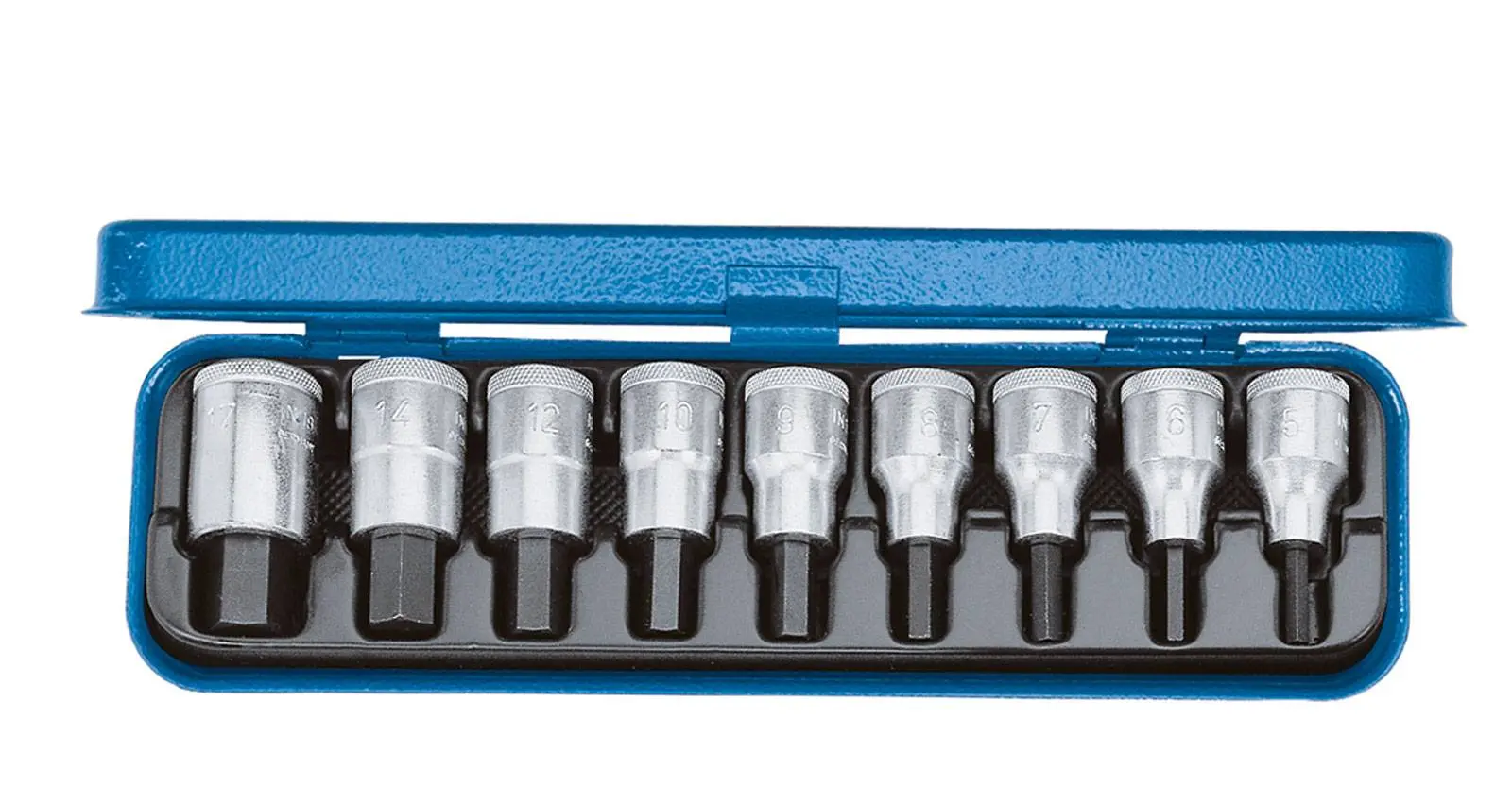 Produktfoto 1 von Gedore Steckschlüssel-Bit-Einsatz-Set 1/2" (12.5 mm) 9teilig 6156410
