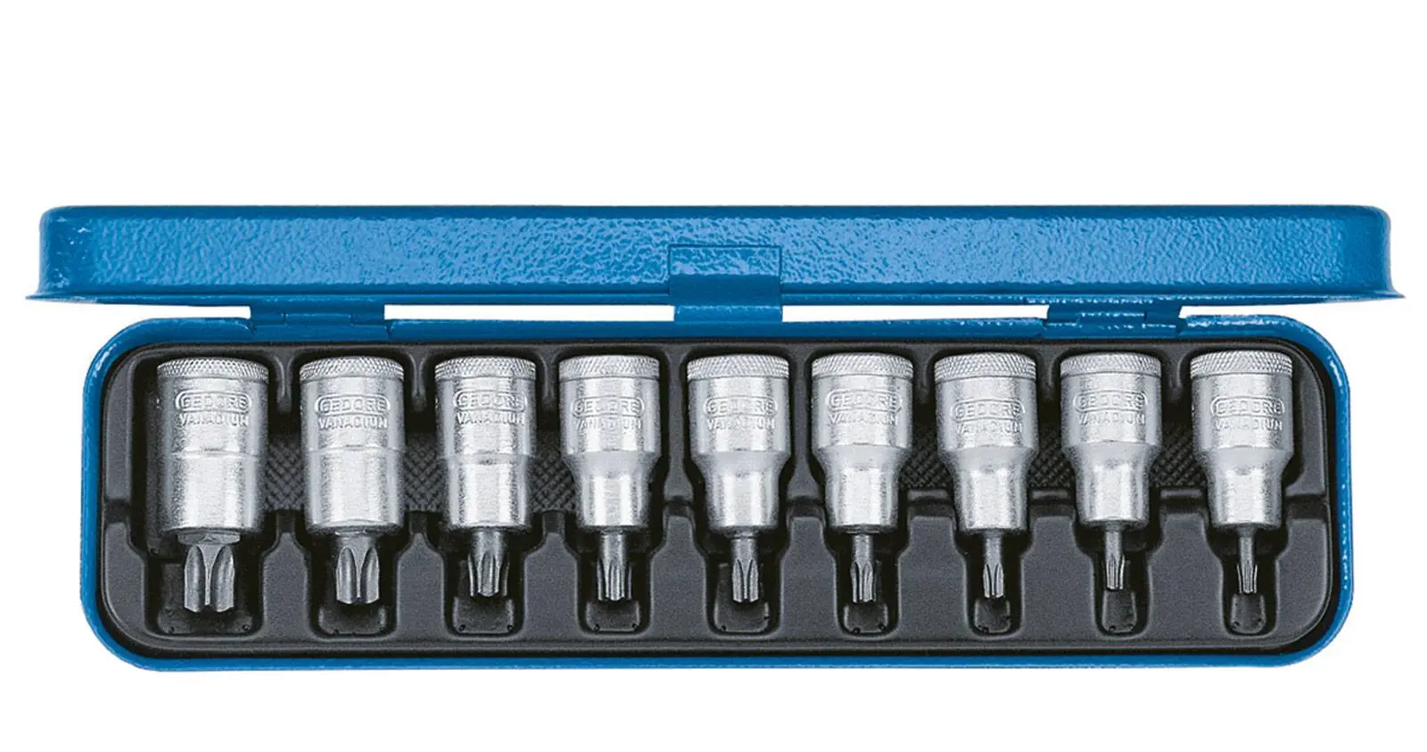 Produktfoto 1 von Gedore Steckschlüssel-Bit-Einsatz-Set 1/2" (12.5 mm) 9teilig 6158970