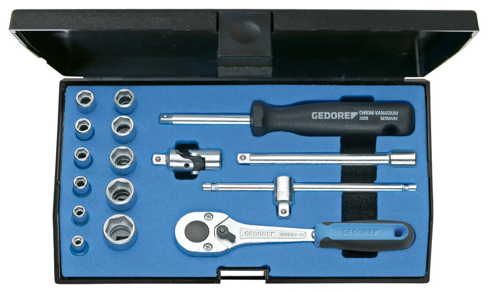 Produktfoto 1 von Gedore Steckschlüsselsatz 1/4" (6.3 mm) 16teilig 6162220
