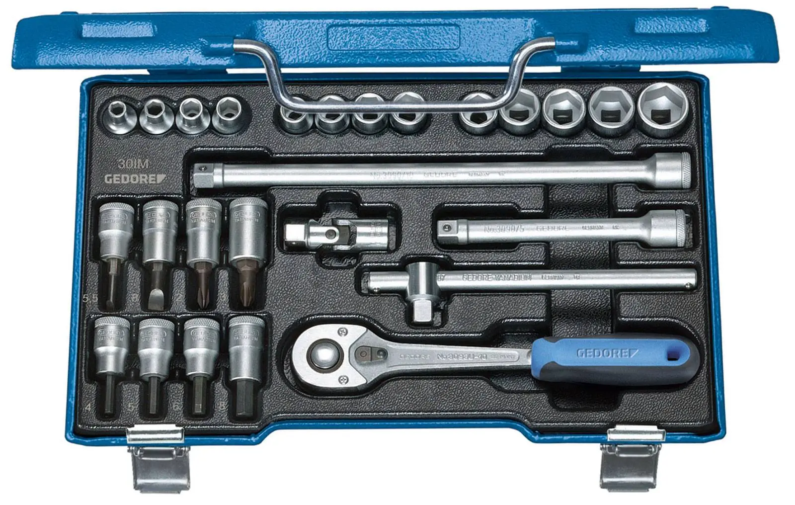 Produktfoto 1 von Gedore Steckschlüsselsatz metrisch 3/8" (10 mm) 26teilig 6229740