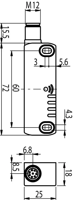 Produktfoto 1 von Leuze Electronic RD800-SSCA-M12L, Sicherheits-Transponder