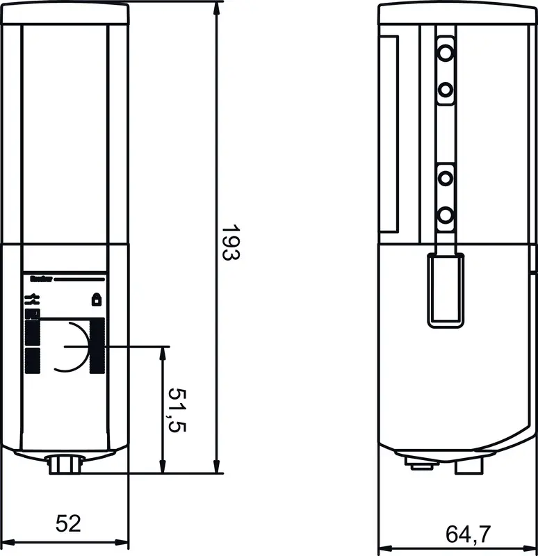 Produktfoto 1 von Leuze Electronic MLD530-R1L, Einstrahl-Sicherheits-Lichtschranke Empfänger