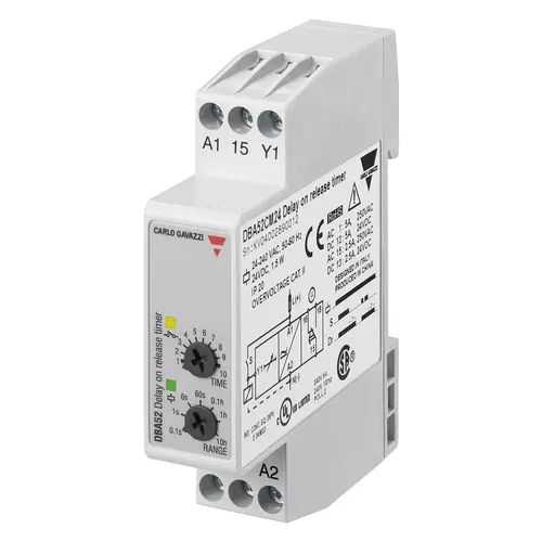 Produktfoto 1 von Carlo Gavazzi DBA52CM24 VERZÖGERUNG DES RELEASE-TIMERS DIN17.5 REV.1