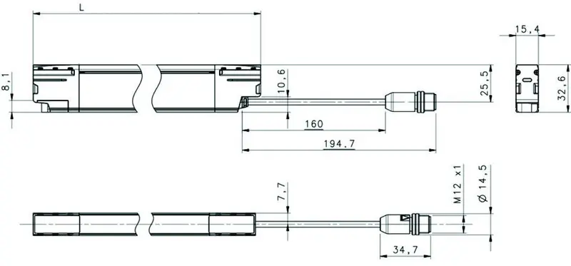 Produktfoto 1 von Leuze Electronic MLC520-S-24-780, Set Sicherheits-Sensor
