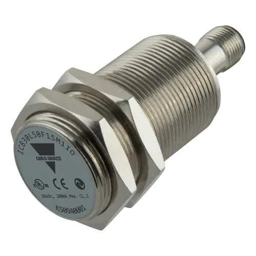 Produktfoto 1 von Carlo Gavazzi ICB30L50F15M1IO, IND PROX SENS. M30-STECKER LANG FLUSH IO-LINK
