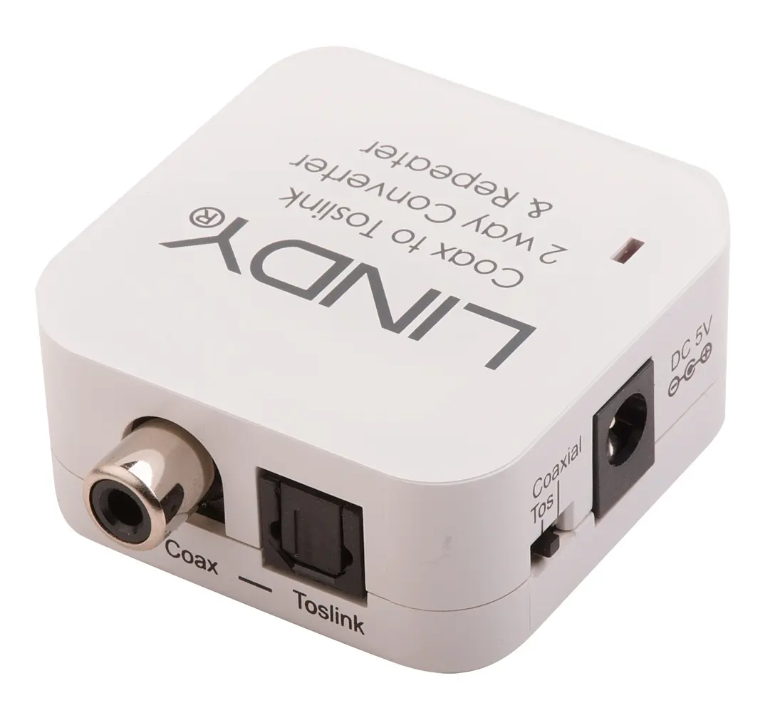 Produktfoto 1 von LINDY 70411, TosLink (optisch) und koaxialer bidirektionaler Konverter
