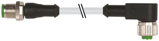 Murrelektronik 7000-40101-2135000, M12 St. 0°/M12 Bu. 90° A-kod.