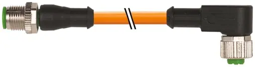 Produktfoto 1 von Murrelektronik 7000-40121-8461500, M12 St. 0°/M12 Bu. 90° A-kod.