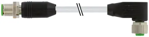 Produktfoto 1 von Murrelektronik 7000-48051-2862500, M12 St. 0°/M12 Bu. 90° A-kod. geschirmt