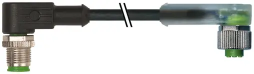 Produktfoto 1 von Murrelektronik 7000-40441-6550800, M12 St. 90°/M12 Bu. 90° A-kod. LED