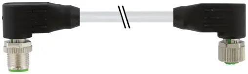 Murrelektronik 7000-48071-2910400, M12 St. 90°/M12 Bu. 90° A-kod. geschirmt