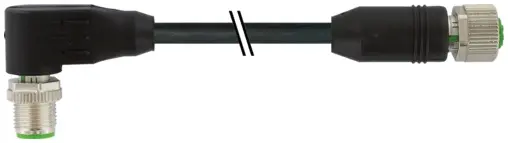 Produktfoto 1 von Murrelektronik 7000-40471-6420650, M12 St. 90°/M12 Bu. 0° A-kod. geschirmt