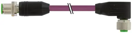 Produktfoto 1 von Murrelektronik 7000-44033-8030460, M12 St. 0°/M12 Bu. 90° B-kod. geschirmt