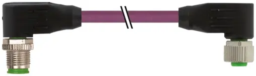 Produktfoto 1 von Murrelektronik 7000-40551-8030850, M12 St. 90°/M12 Bu. 90° A-kod.