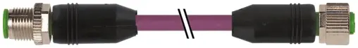 Produktfoto 1 von Murrelektronik 7000-40531-8030300, M12 St. 0°/M12 Bu. 0° A-kod.