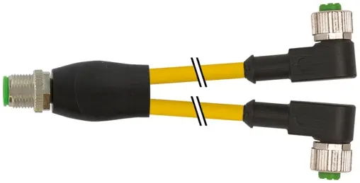 Murrelektronik 7000-40761-0331000, Y-Verteiler M12 St./M12 Bu. 90° A-kod.