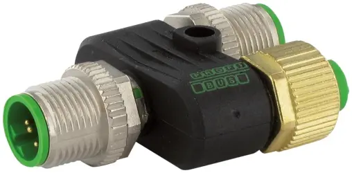 Produktfoto 1 von Murrelektronik 7000-44151-0000000, T-Stück M12 St./M12 St.+Bu. B-kod.
