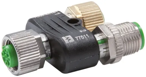 Produktfoto 1 von Murrelektronik 7000-44161-0000000, T-Stück M12 Bu./M12 St.+Bu. B-kod. geschirmt