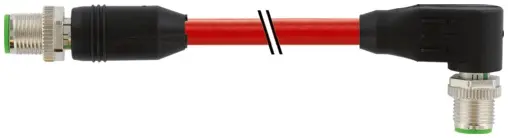 Produktfoto 1 von Murrelektronik 7000-44541-7920750, M12 St. 0°/M12 St. 90° D-kod. geschirmt