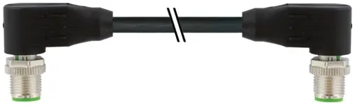 Produktfoto 1 von Murrelektronik 7000-44561-8510350, M12 St. 90°/M12 St. 90° D-kod. geschirmt