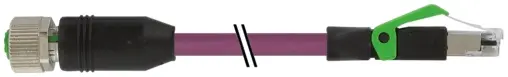 Produktfoto 1 von Murrelektronik 7000-44621-7980500, M12 Bu. 0° D-kod./RJ45 St. 0° geschirmt