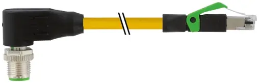 Produktfoto 1 von Murrelektronik 7000-44761-6753000, M12 St. 90° D-kod./RJ45 0° geschirmt