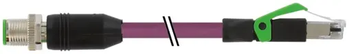 Produktfoto 1 von Murrelektronik 7000-44711-7980900, M12 St. 0° D-kod./RJ45 St. 0° geschirmt
