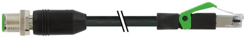 Produktfoto 1 von Murrelektronik 7000-44711-8510600, M12 St. 0° D-kod./RJ45 St. 0° geschirmt