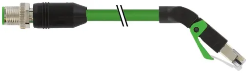 Murrelektronik 7000-44731-7961000, M12 St. 0° D-kod./RJ45 45° unten geschirmt