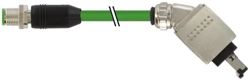 Produktfoto 1 von Murrelektronik 7000-44735-7960030 M12 St. D-kod./RJ45 90° AIDA