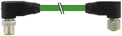 Produktfoto 1 von Murrelektronik 7000-46061-8020400, M12 St. 90°/M12 Bu. 90° A-kod. geschirmt