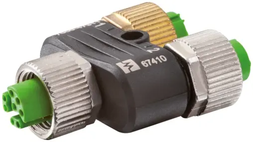 Produktfoto 1 von Murrelektronik 7000-47311-0000000, T-Stück M12 Bu./2x M12 Bu. geschirmt