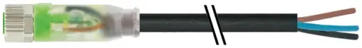 Produktfoto 1 von Murrelektronik 7000-08111-6302500, M8 Bu. 0° A-kod. freies Ltg-ende LED