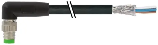 Produktfoto 1 von Murrelektronik 7000-08731-6413000, M8 St. 90° A-kod. freies Ltg-ende geschirmt