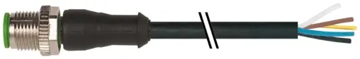 Produktfoto 1 von Murrelektronik 7000-12041-6352500, M12 St. 0° A-kod. freies Ltg-ende