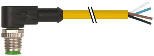 Produktfoto 1 von Murrelektronik 7000-12101-0541500, M12 St. 90° A-kod. freies Ltg-ende