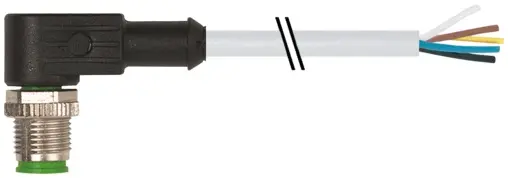 Produktfoto 1 von Murrelektronik 7000-12121-2353000, M12 St. 90° A-kod. freies Ltg-ende