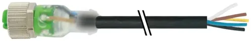 Murrelektronik 7000-12251-6352500, M12 Bu. 0° A-kod. freies Ltg-ende 3LED